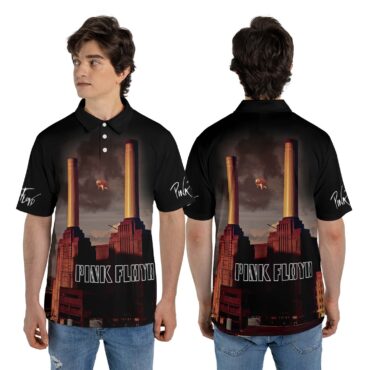 Animals Albums Pink Floyd Brown Polo Shirt