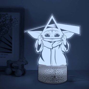Baby Yoda Grogu DSOTM Pink Floyd Night Lamp