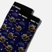 Baby Yoda Grogu Holds David Gilmour Black Stratocaster Guitar Mockup Socks 2 - OtherBrick