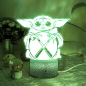 Baby Yoda Grogu Holds Pink Floyd The Wall Logo Night Lamp Led Light1 - OtherBrick