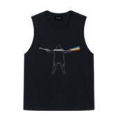 David Gilmour Luck And Strange X Dsotm Pink Floyd Front Tank Black - OtherBrick