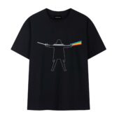 David Gilmour Luck And Strange X Dsotm Pink Floyd Front Tshirt Black - OtherBrick