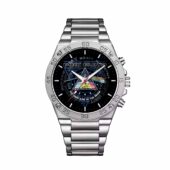 Greatest Pink Floyd Songs Gentleman Powermatic Silver Watch Front - OtherBrick