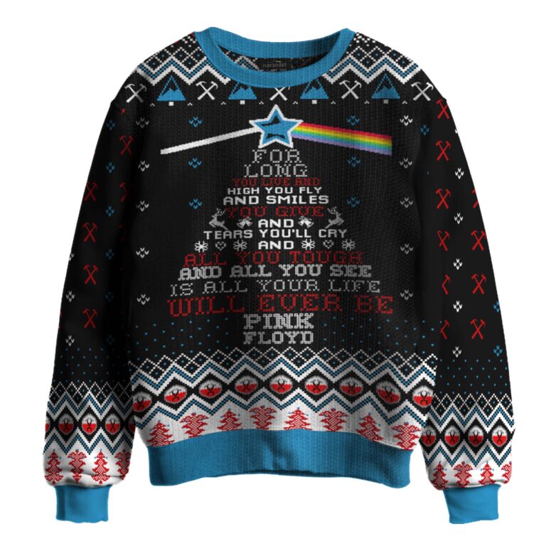 Pink Floyd Long You Live And High You Fly Ugly Christmas Sweater Pink Floyd Long You Live And High You Fly Ugly Christmas Sweater