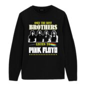 Only The Best Brothers Listen To Pink Floyd Front Longsleeve Black - OtherBrick