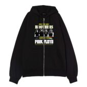 Only The Best Brothers Listen To Pink Floyd Front Ziphoodie Black - OtherBrick