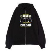 Only The Best Cousins Listen To Pink Floyd Front Ziphoodie Black - OtherBrick
