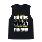 Only The Best Homies Listen To Pink Floyd Front Tank Black - OtherBrick