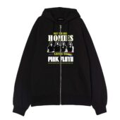 Only The Best Homies Listen To Pink Floyd Front Ziphoodie Black - OtherBrick