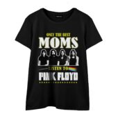 Only The Best Moms Listen To Pink Floyd Front Wtee Black - OtherBrick