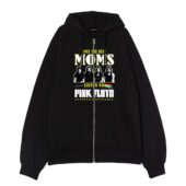 Only The Best Moms Listen To Pink Floyd Front Ziphoodie Black - OtherBrick