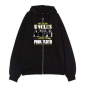 Only The Best Uncles Listen To Pink Floyd Front Ziphoodie Black - OtherBrick
