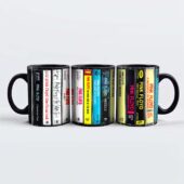 Pink Floyd 14 Albums Cassette Retro Collection Accent Three Mug Black - OtherBrick