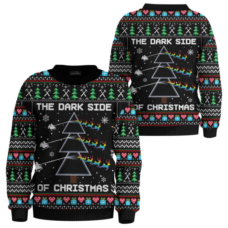 The Dark Side Of Christmas Pink Floyd Ugly Christmas Sweater