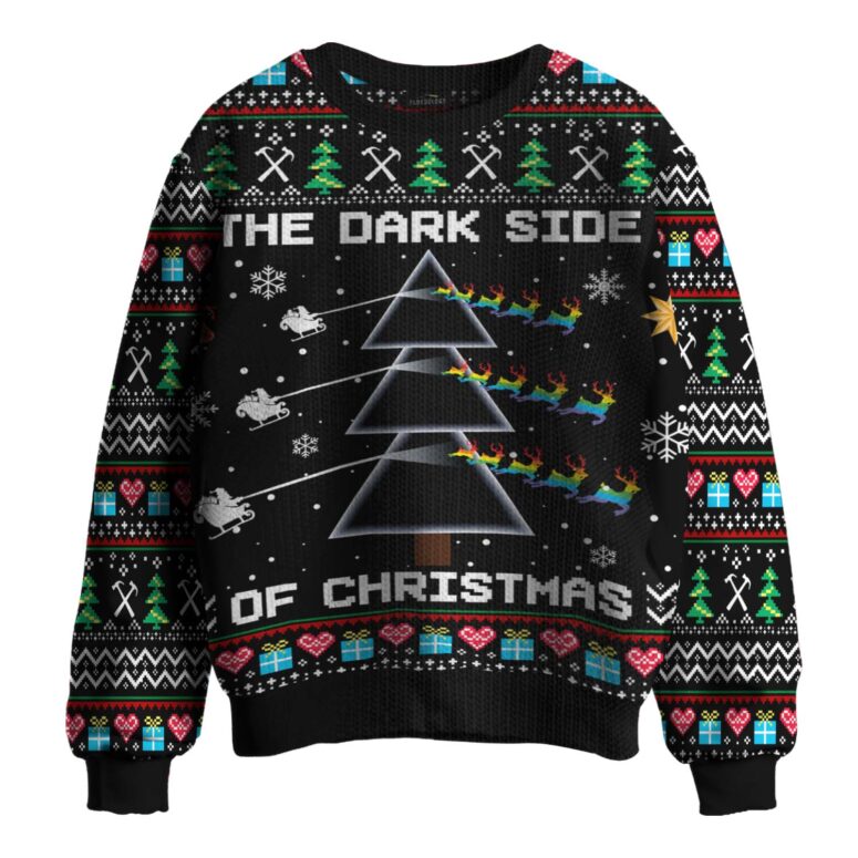 The Dark Side Of Christmas Pink Floyd Ugly Christmas Sweater