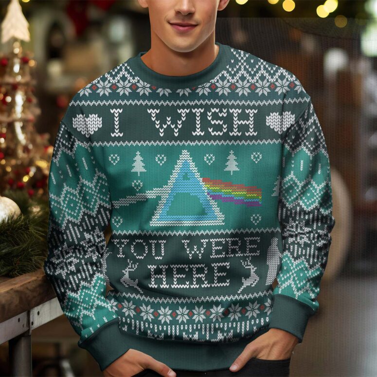 Wish You Were Here Dark Side Of The Moon Pink Floyd Ugly Christmas Sweater