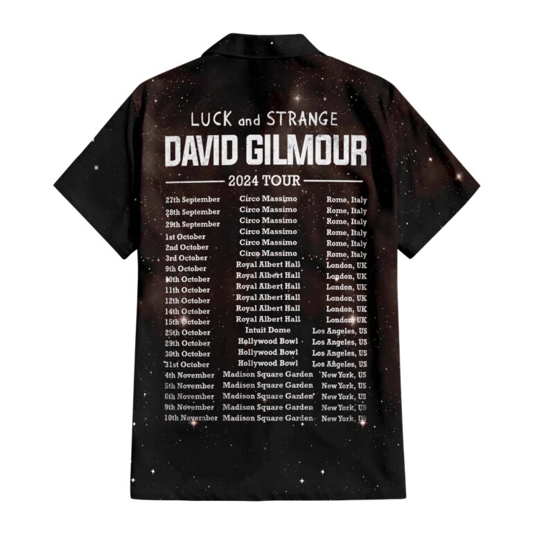 David Gilmour Luck and Strange 2024 Tour Date Hawaiian Shirt