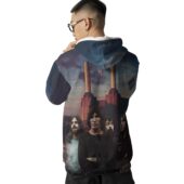 Hoodie Back Animals Album Cover Flying Pig X Pink Floyd Band - OtherBrick