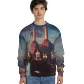 Sweater Front Pink Floyd Band X Animals Album Cover Pig Fly - OtherBrick