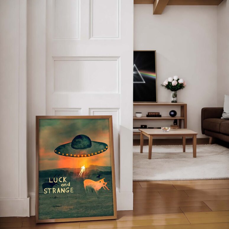 David GIlmour Luck And Strange Dark and Velvet Nights Poster