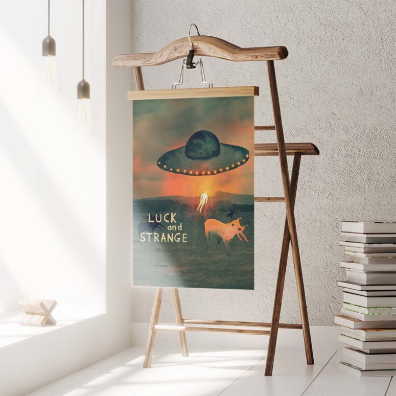David GIlmour Luck And Strange Dark and Velvet Nights Poster