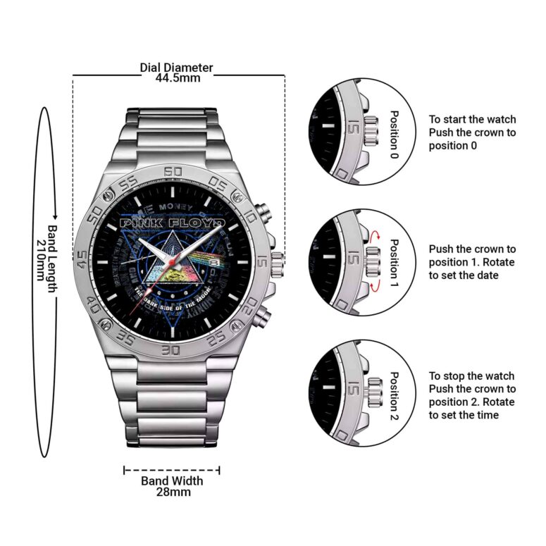 Greatest Pink Floyd Songs Gentleman Powermatic Silver Watch