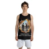 Mockup Men Tank 3d Pink Floyd Wywh Burning X Dsotm 3d - OtherBrick