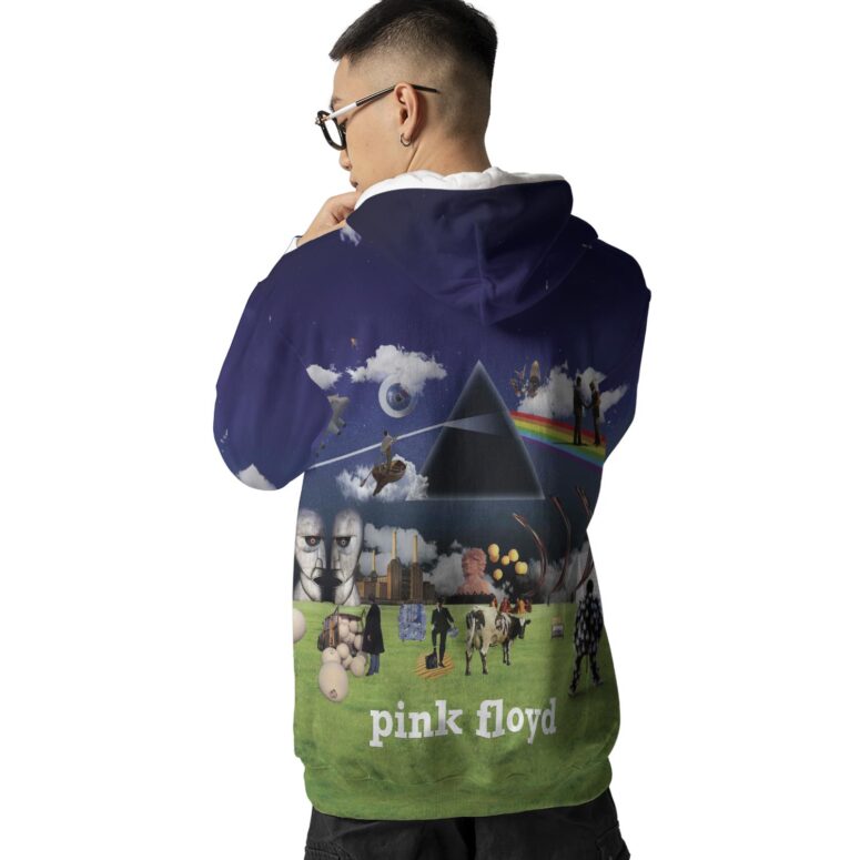 DSOTM WYWH Division Bell Pulse Animal Collage Album Pink Floyd Shirt
