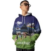 Hoodie Front Dsotm Wywh Division Bell Pulse Animal Collage Album Pink Floyd 3d Hoodie - OtherBrick