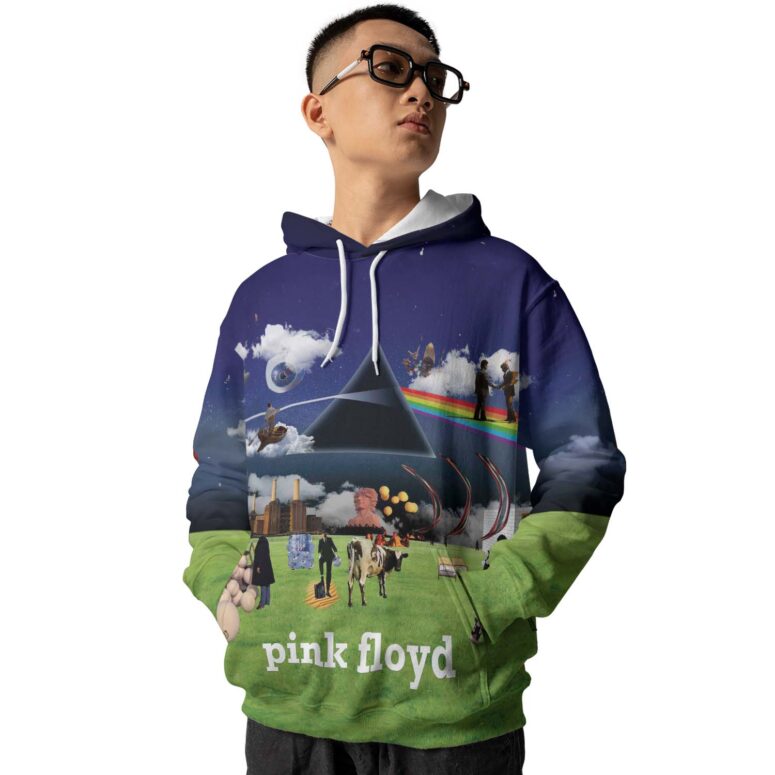 DSOTM WYWH Division Bell Pulse Animal Collage Album Pink Floyd Shirt