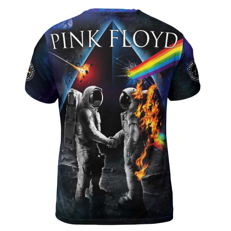 Wish You Were Here DSOTM Astronaut Handshake Galaxy Space Shirt
