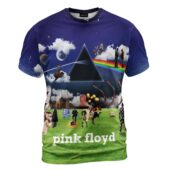 Shirt Front Dsotm Wywh Division Bell Pulse Animal Collage Album Pink Floyd 3d Hoodie - OtherBrick