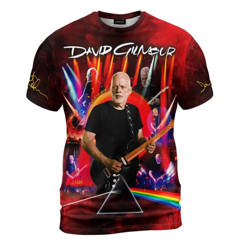 David Gilmour x DSOTM Pink Floyd Red Shirt David Gilmour x DSOTM Pink Floyd Red Shirt