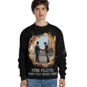 Sweater Front Pink Floyd Wywh Burning X Dsotm 3d - OtherBrick