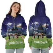 Ziphoodie Dsotm Wywh Division Bell Pulse Animal Collage Album Pink Floyd 3d Hoodie - OtherBrick