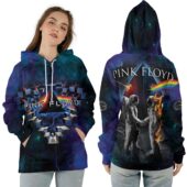 Ziphoodie Wish You Were Here Dsotm Astronaut Handshake Galaxy Space 3d - OtherBrick
