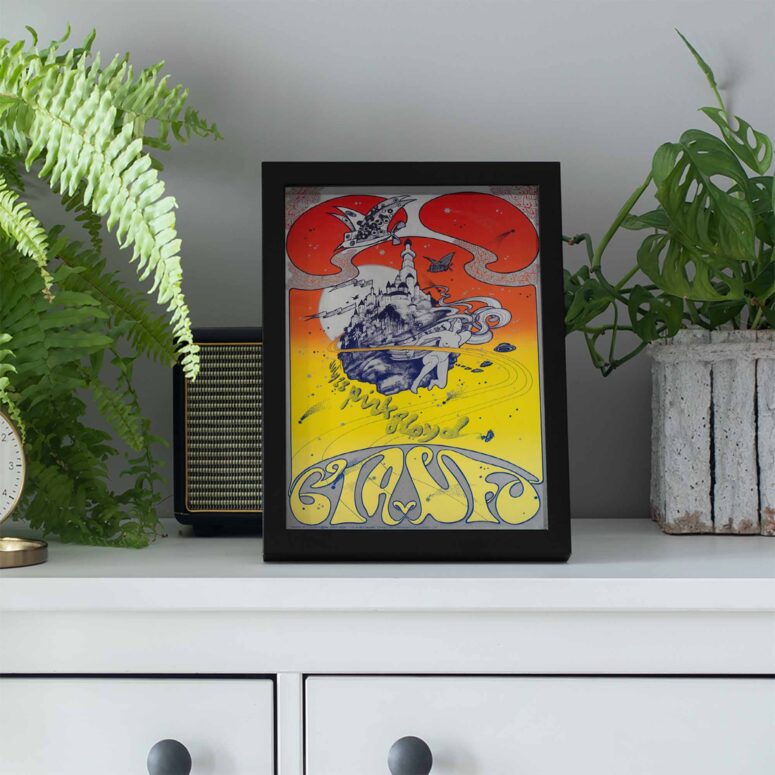 CIA UFO by Hapshash and The Coloured Coat Pink Floyd Poster