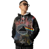 Dsotm Pulse Pink Floyd Album Collection Vintage Hoodie Front - OtherBrick