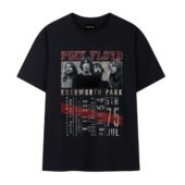 Pink Floyd Knebworth Park 5th 75 Front Tshirt Black - OtherBrick