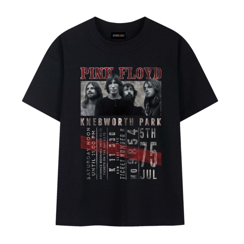 Pink Floyd Concert Ticket Knebworth Park 5th 75 Shirt Pink Floyd Concert Ticket Knebworth Park 5th 75 Shirt