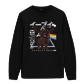 Pink Floyd Pokemon Eeve Evolution Front Longsleeve Black - OtherBrick