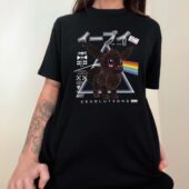 Pink Floyd Pokemon Eeve Evolution Front Shirt Woman Black - OtherBrick