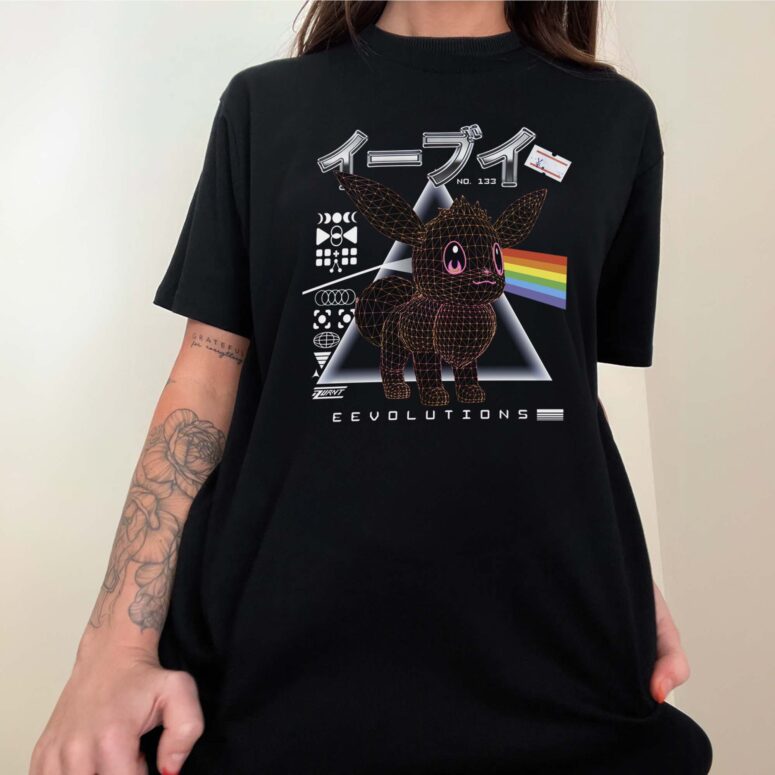Pink Floyd Pokemon Eeve evolution Pink Floyd Shirt Pink Floyd Pokemon Eeve evolution Pink Floyd Shirt