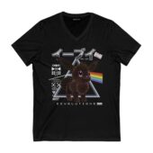 Pink Floyd Pokemon Eeve Evolution Front Vneck Black - OtherBrick
