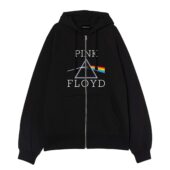Quicksilver Pink Floyd Front Ziphoodie Black - OtherBrick