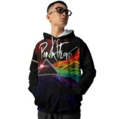 Hoodie Front Pink Floyd Dark Side Of The Moon Smoke Color 3d - OtherBrick