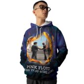 Hoodie Front Wywh Burning X Dsotm Astronaut Handshake Galaxy Space 3d - OtherBrick