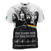 Shirt Front Pink Floyd Band Tdsotm 50 Years Aniversary X The Wall 3d - OtherBrick