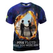 Shirt Front Wywh Burning X Dsotm Astronaut Handshake Galaxy Space 3d - OtherBrick