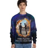 Sweater Front Wywh Burning X Dsotm Astronaut Handshake Galaxy Space 3d - OtherBrick
